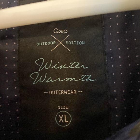 GAP puffy vest, XL, navy with small polka dots - Picture 3 of 6